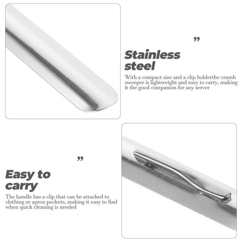 Stainless Steel Table Scraper Crumb Sweeper 2 Piece Set for Restaurant and Home Cleaning - Image 5