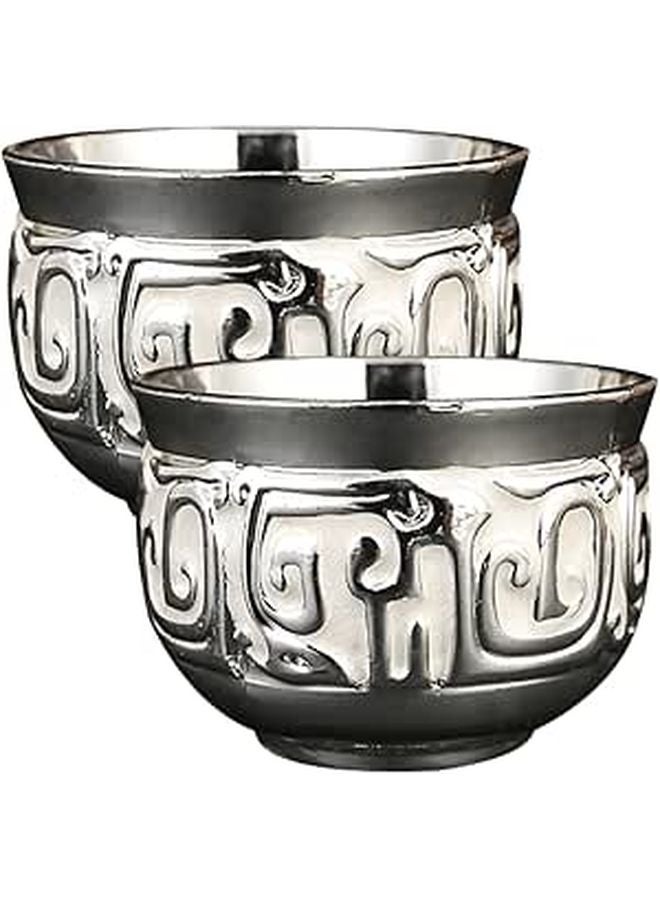 Stainless Steel Liquor Cups Set Of 2 30ml Compact Reusable For Home Bar Party - Image 1