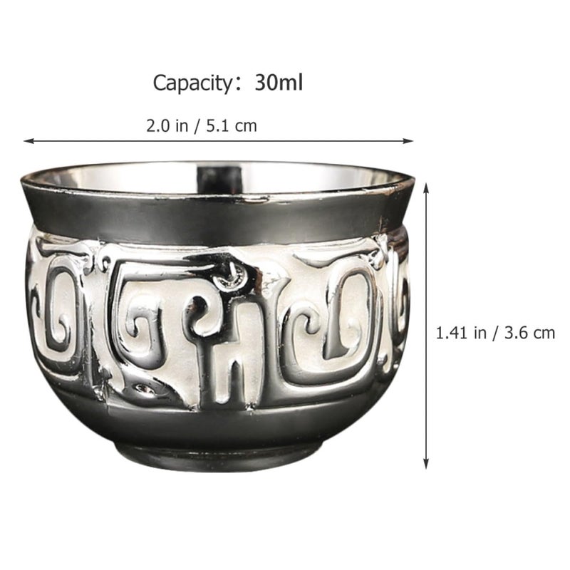 Stainless Steel Liquor Cups Set Of 2 30ml Compact Reusable For Home Bar Party - Image 3