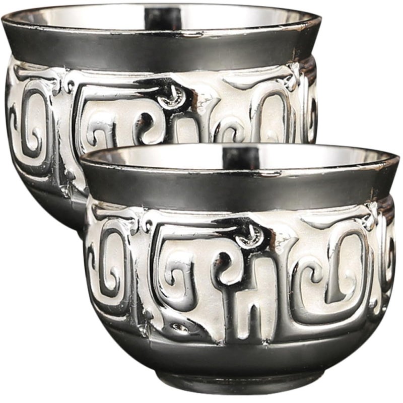 Stainless Steel Liquor Cups Set Of 2 30ml Compact Reusable For Home Bar Party - Image 2