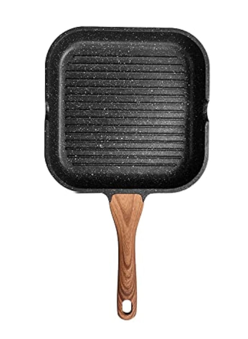 YelaJoy Nonstick Grill Pan for Stove Tops,Granite Coating Square Grill with Pour Spouts, Versatile Griddle Pan for Indoor & Outdoor Grilling,PFOA Free - Image 1
