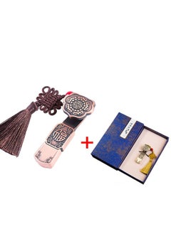 ماركة غير محددة قرص U إبداعي على الطراز الصيني مطبوع عليه شعار هدية صندوق هدية قرص فلاش USB كمبيوتر محمول 64 قرص Ruyi الثقافي الإبداعي القديم على شكل حرف U - اللون: شخصية Ruyi U Disk باللون الذهبي الوردي + سعة تغلي  - Image 1