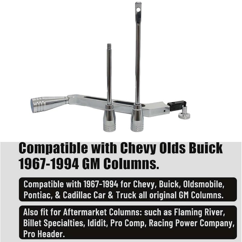 BST BSSP Polished Billet Aluminum Column Shifter Lever Kit for GM Columns 1967-1994 - Image 2