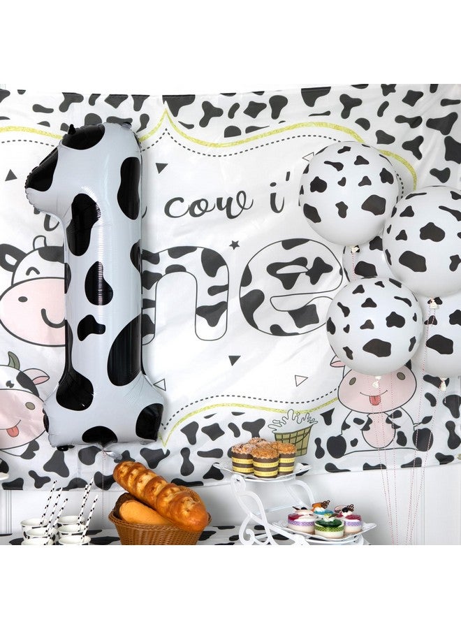 CHANGZHONG Cow Print Balloon Birthday Decorations Supplies40 Inch Number 1 Balloon ; Cowgirl Theme Number Balloons For 1St Birthday Party ; Farm Barn Decor For Kids - Image 3