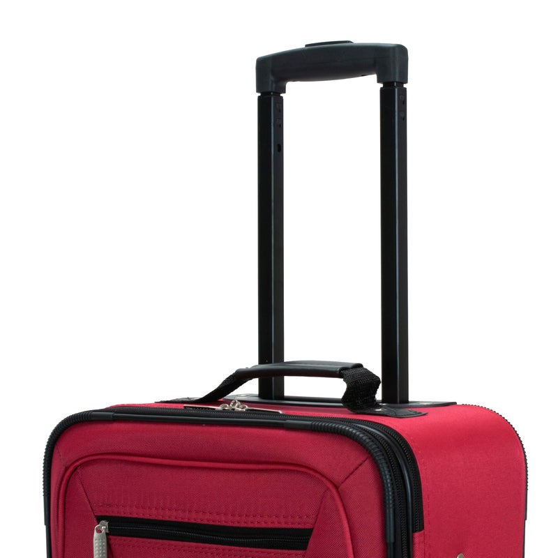 Rockland Fashion Softside Upright Luggage Set,Expandable, Red, 2-Piece (14/19) - Image 3