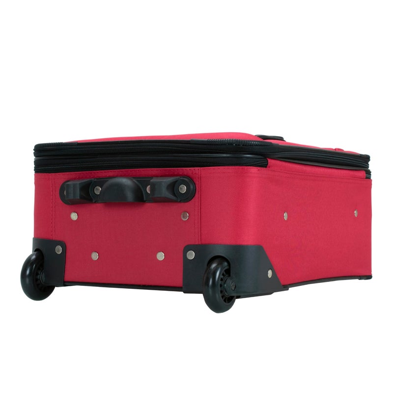 Rockland Fashion Softside Upright Luggage Set,Expandable, Red, 2-Piece (14/19) - Image 5