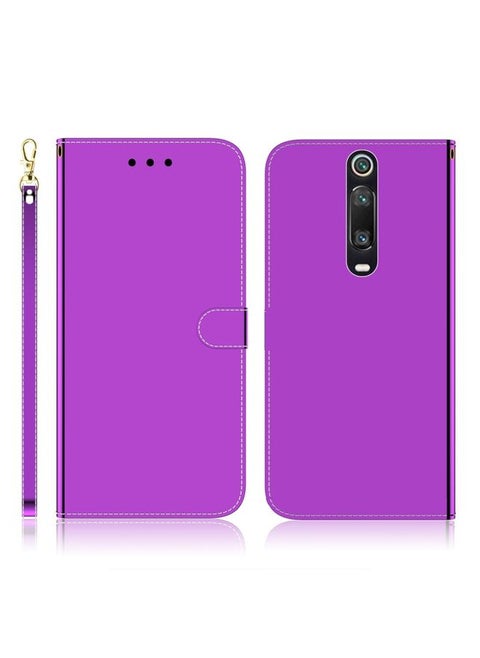 Case Cover For Xiaomi Redmi K20 / K20 Pro / Mi 9T / Mi 9T Pro Imitated Mirror Surface Horizontal Flip Leather Case with Holder & Card Slots & Wallet & Lanyard Purple