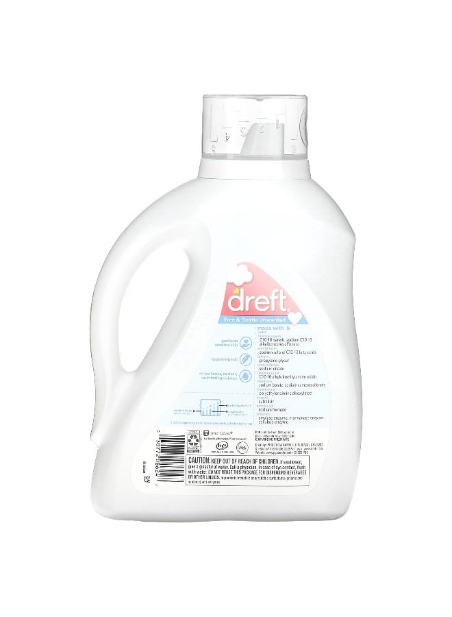 Dreft, Baby Detergent, Free & Gentle Unscented, 92 fl oz (2.72 l) - Image 2