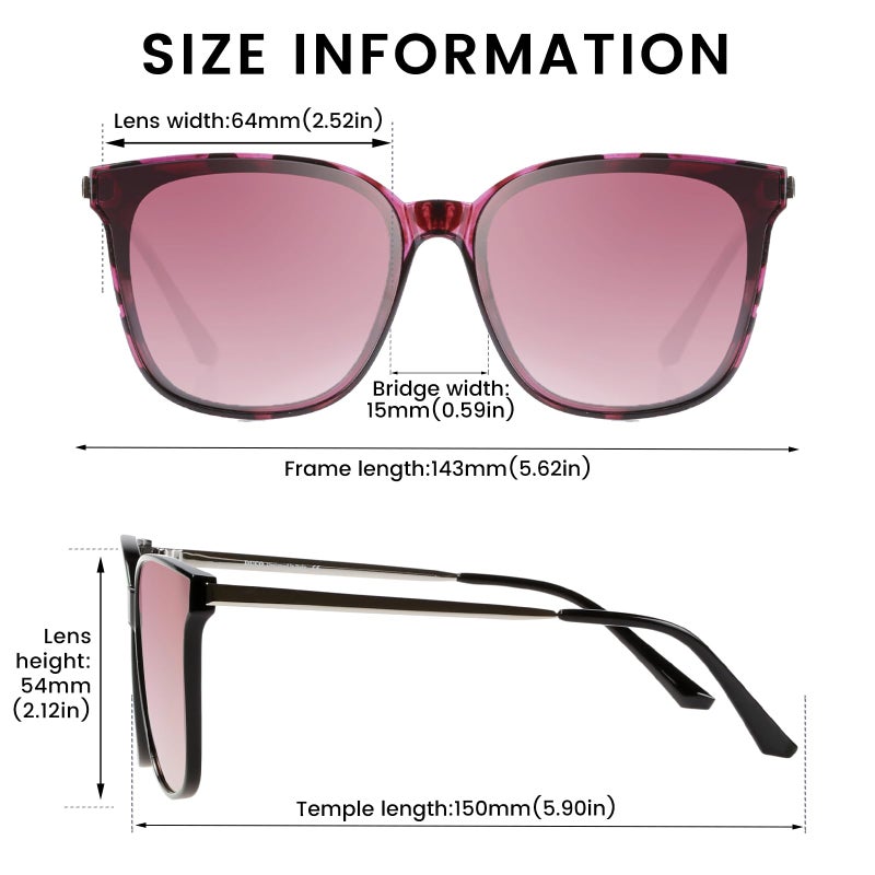 DUCO Retro Round Sunglasses for Women Vintage Polarized Woman Shades Lightweight PC Frame UV400 Protection Sun Glasses W016 - Image 3