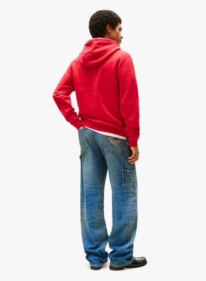 تومي جينز هودي كلاسيكي مزين بالشعار