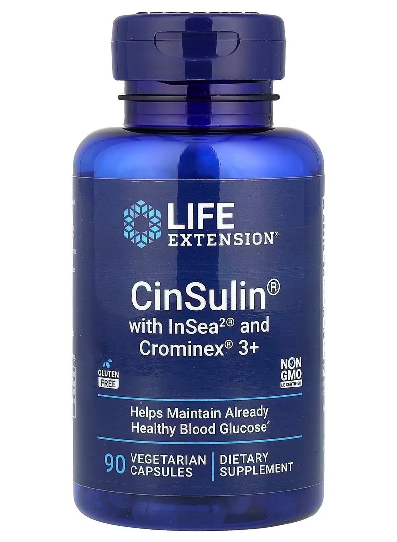 لايف إكستنشن تمديد الحياة، سينسولين® مع إنسي®2 وكرومينكس® 3+، 90 كبسولة نباتية - Image 1