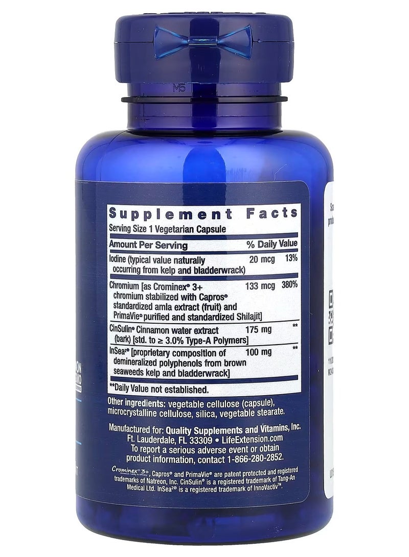 لايف إكستنشن تمديد الحياة، سينسولين® مع إنسي®2 وكرومينكس® 3+، 90 كبسولة نباتية - Image 2