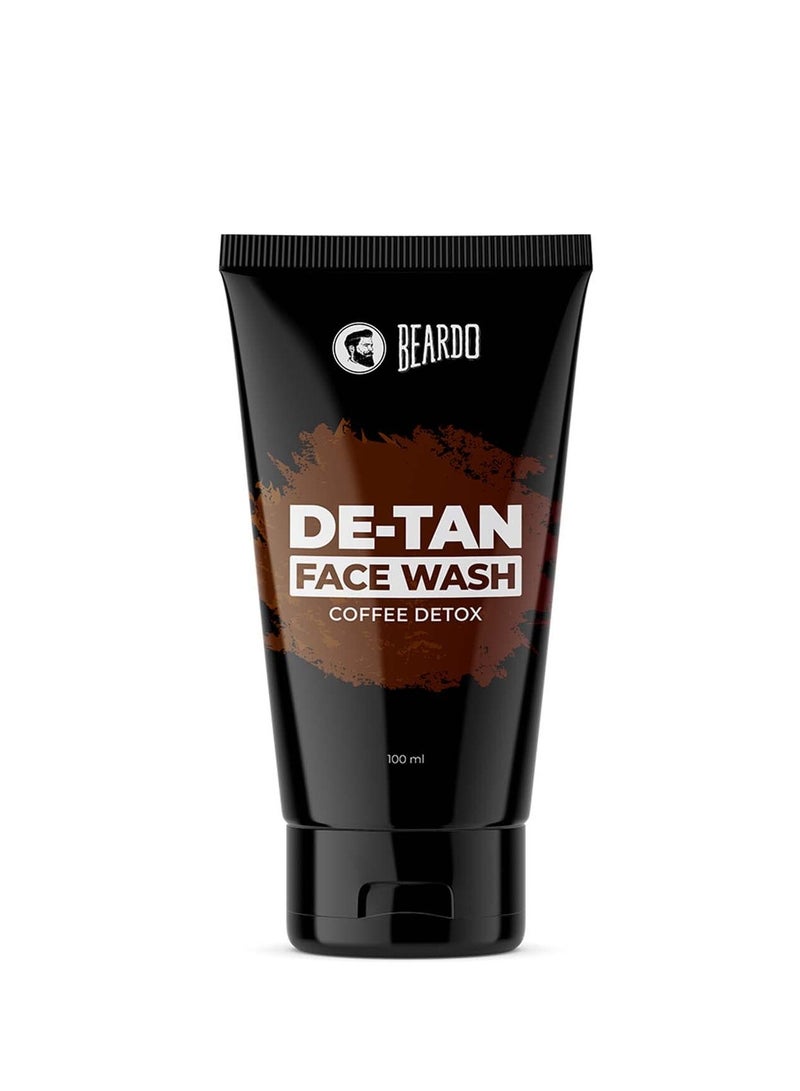 Beardo DeTan Face Wash for Men | With Vitamin E, Aloe Vera & Coffee | All in One Tan removal Face Wash for Men | Exfoliates, Brightens and Hydrates Skin | All Skin type | 100ml - Image 1