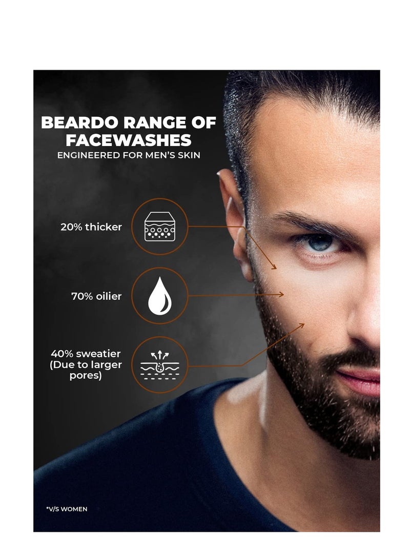 Beardo DeTan Face Wash for Men | With Vitamin E, Aloe Vera & Coffee | All in One Tan removal Face Wash for Men | Exfoliates, Brightens and Hydrates Skin | All Skin type | 100ml - Image 4
