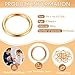 Chalyna 20 Pcs Toy Gold Power Rings Metal Game Figure Display Dream Catcher Rings with Drawstring Organza Bags1 x 08 InchGold - Image 2