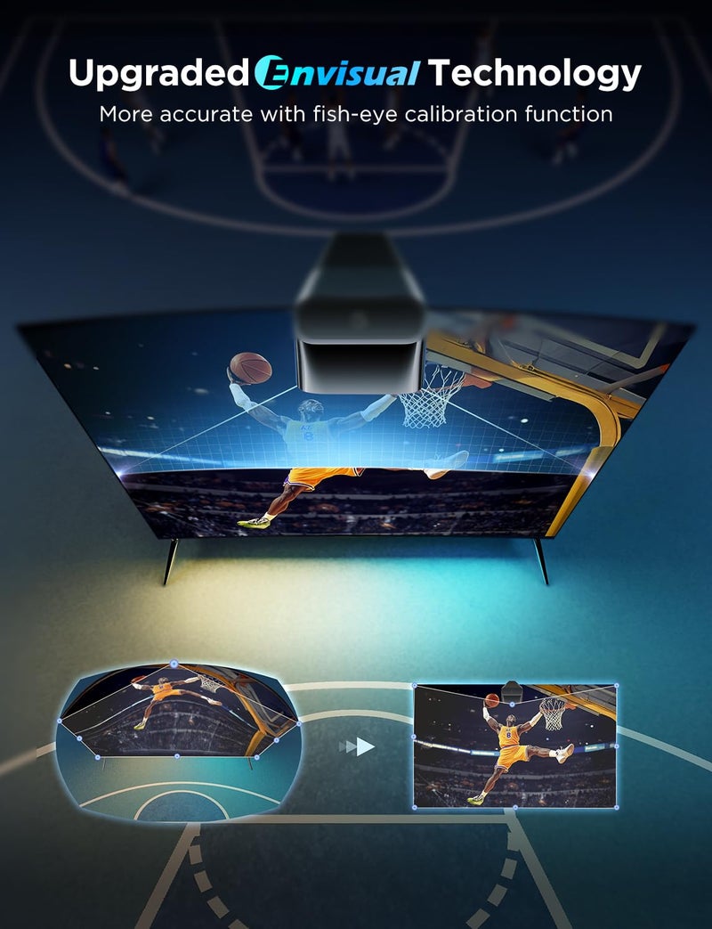 Govee إضاءة خلفية تلفاز Govee RGBICW 3 Lite مع وظيفة تصحيح عين السمكة متزامنة لتلفزيونات 40-50 بوصة، شريط LED تلفاز Wi-Fi بطول 2.4 م مع كاميرا، 4 ألوان في 1 لؤلؤة مصباح، تحكم صوتي وتطبيق - Image 2