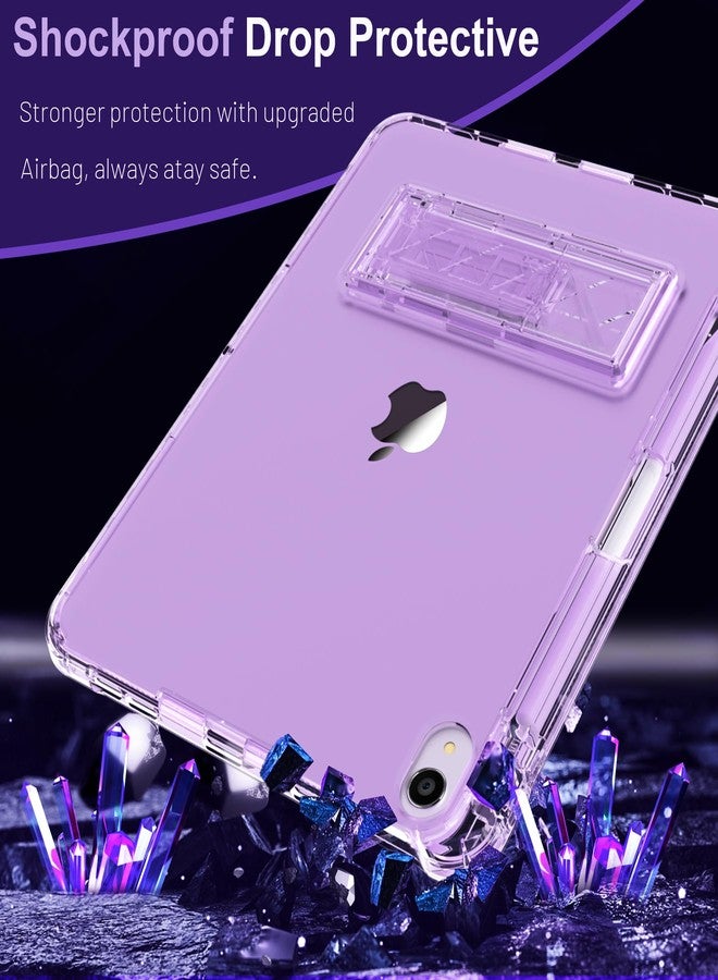 Rantice Case for iPad Air 11 Inch/iPad Air 6th/5th/4th Generation 10.9" with Pencil Holder & Kickstand, Slim Sparkly Glitter Shockproof Bumper Cover, Cute Sparkly for Women and Girls, ClearPurple - Image 3