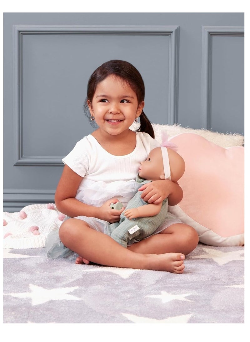 لولا بيبي دمية طفل مع فستان أخضر 14 بوصة وعصبة الرأس - LBY7269Z - Image 2