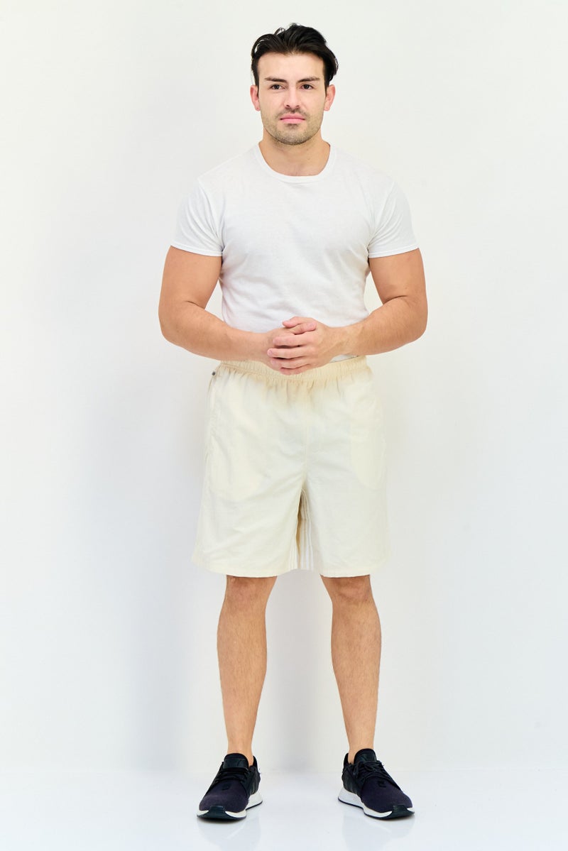 adidas Originals Men Sportswear Fit Brand Logo Training Shorts, Cream  - Image 4