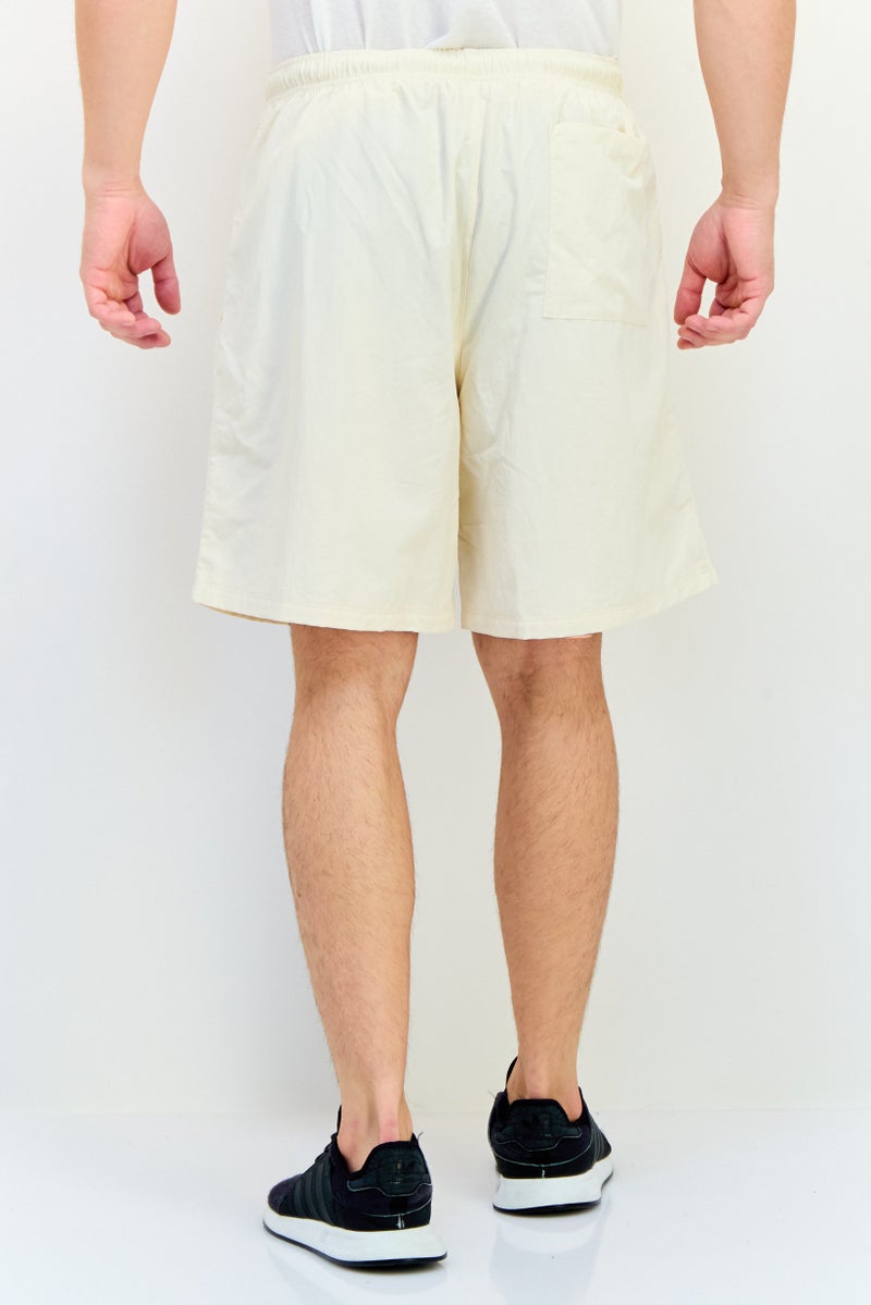 adidas Originals Men Sportswear Fit Brand Logo Training Shorts, Cream  - Image 3