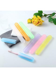 BOAO 20 Pieces Travel Toothbrush Case Holder, Portable Toothbrush Storage, Classroom Pencil Case For Kids, 7 Assort Color Toothpaste Case Cover Protector For Travel Use  - Image 5