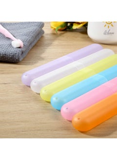 BOAO 20 Pieces Travel Toothbrush Case Holder, Portable Toothbrush Storage, Classroom Pencil Case For Kids, 7 Assort Color Toothpaste Case Cover Protector For Travel Use  - Image 4