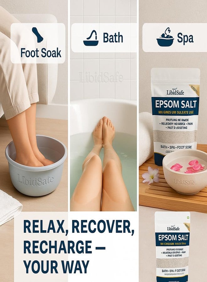 LibidSafe Epsom salt for foot, bath, plant (420 Gram, Premium) - Image 2