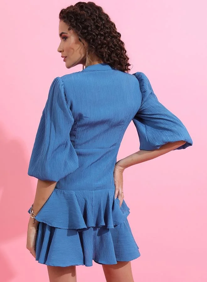 Tokyo Talkies Ruffled Poplin Mini Dress