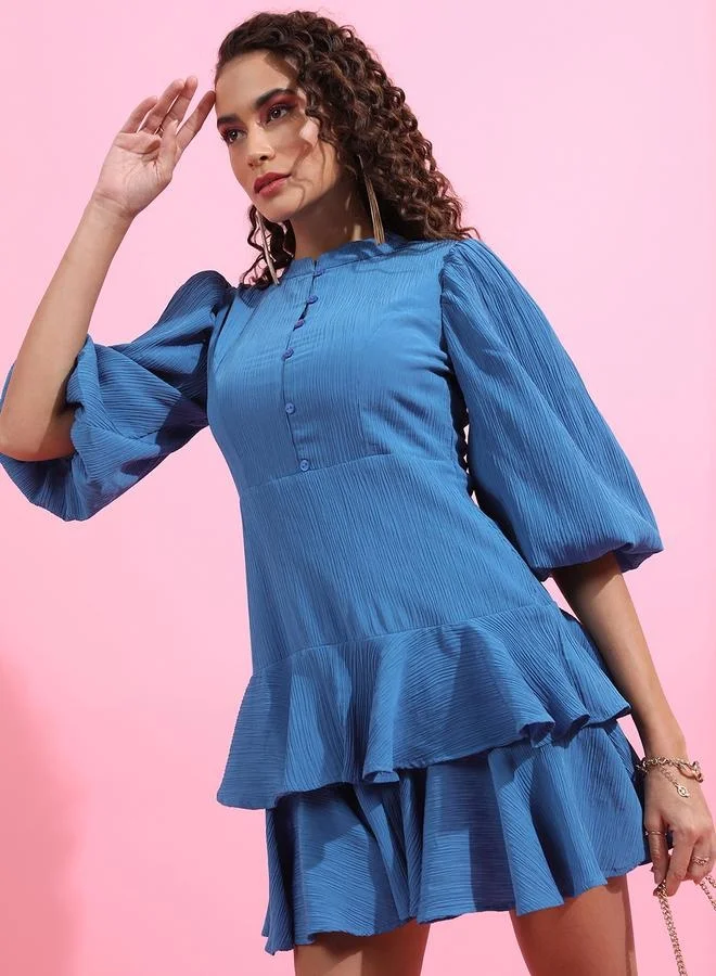 Tokyo Talkies Ruffled Poplin Mini Dress
