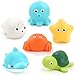PUPTILY Bath Toys 6 Pack No Hole Baby Bathtub Toys Soft Squeezable Float on Water EasyGrip Toddler Bath Toy Set for Kids Ages 13 Tub Pool Toys - Image 3