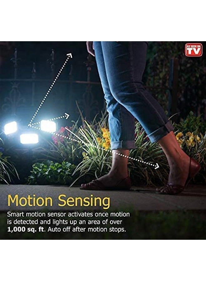 Bell Howell Bionic Floodlight with Motion Sensing - Solar Outdoor Lights 108 High Power LED Bulbs Adjustable, Swiveling Panels for Garden Patio and Lawn As Seen On TV - Image 4