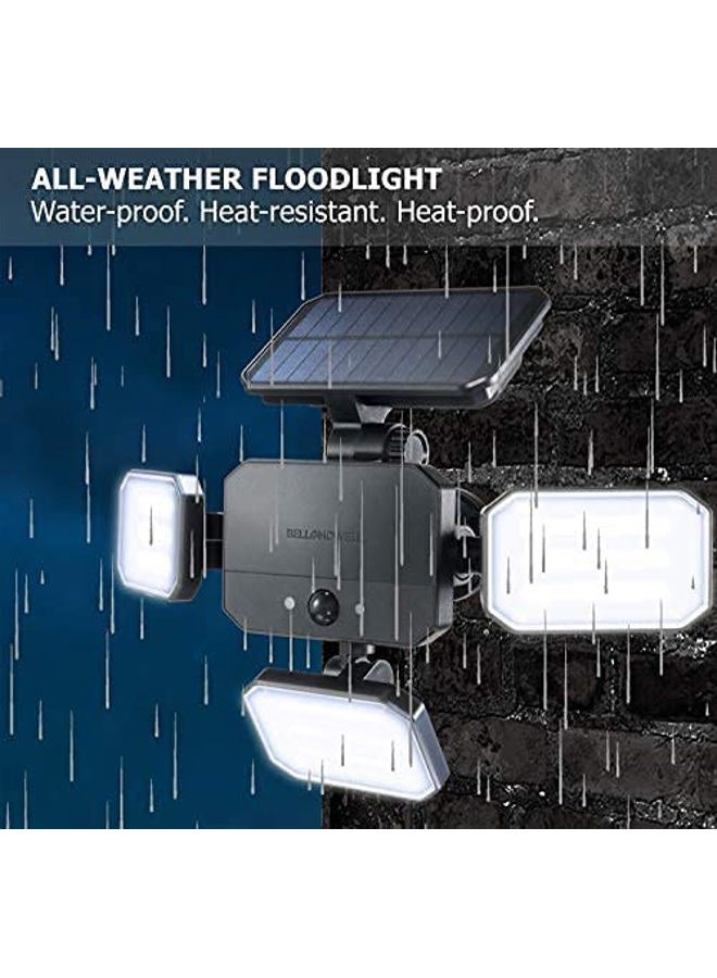 Bell Howell Bionic Floodlight with Motion Sensing - Solar Outdoor Lights 108 High Power LED Bulbs Adjustable, Swiveling Panels for Garden Patio and Lawn As Seen On TV - Image 2