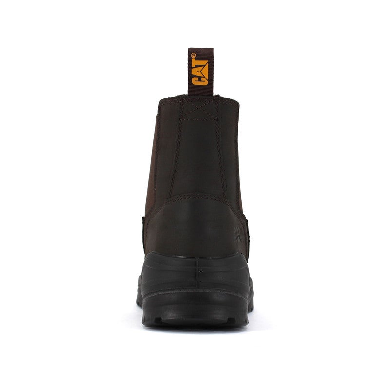 CATERPILLAR بوت أمان CAT- Striver Dealer Bump ST S3 SRC – بني | رأس فولاذي، مقاوم للماء، مقاوم للانزلاق والثقب، نعل PU مزدوج الكثافة - Image 4