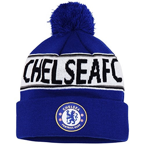Chelsea قبعة شتوية رسمية لكرة القدم للبالغين من تشيلسي FC (مقاس واحد) (أزرق ملكي/أبيض) - Image 3