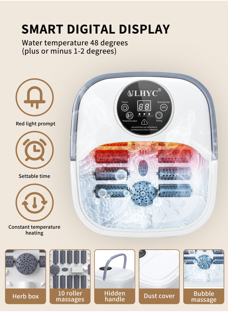 Foot Spa Bath Massager Machine With Temperature Control Vibration And Bubble Jet