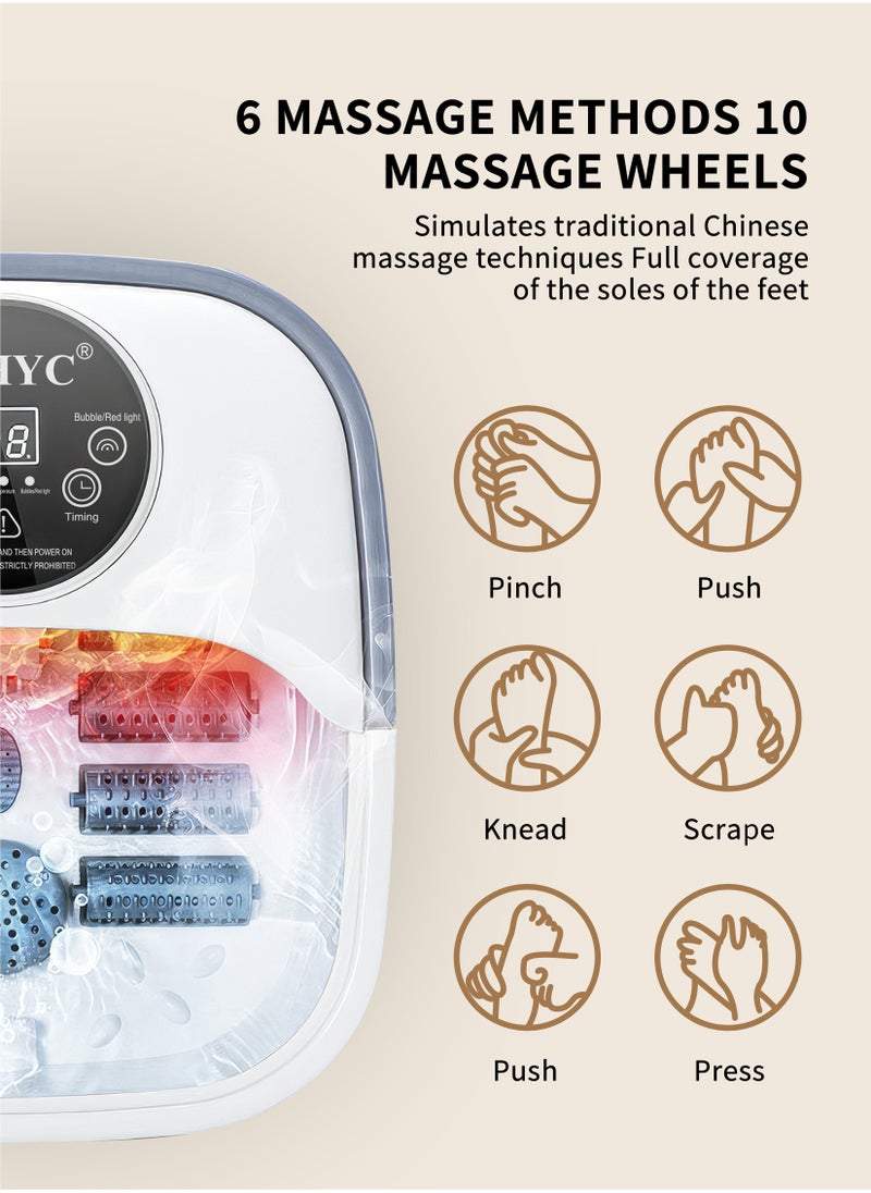 Foot Spa Bath Massager Machine With Temperature Control Vibration And Bubble Jet