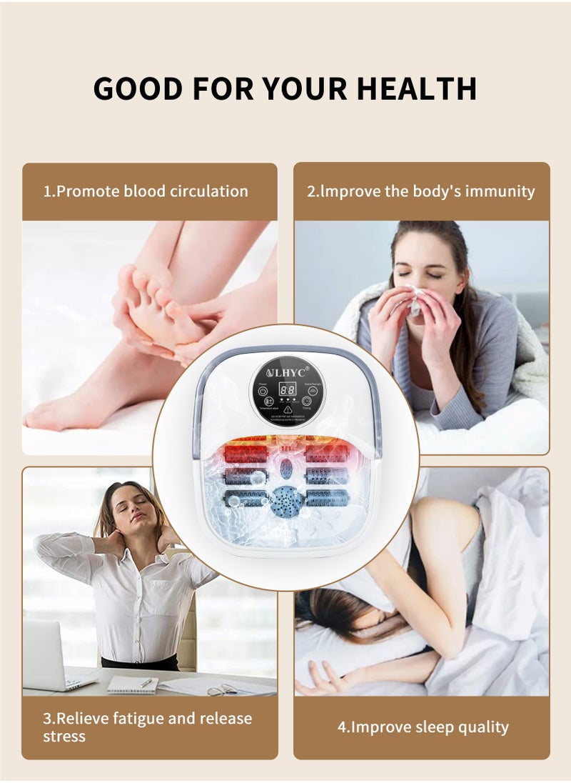 Foot Spa Bath Massager Machine With Temperature Control Vibration And Bubble Jet