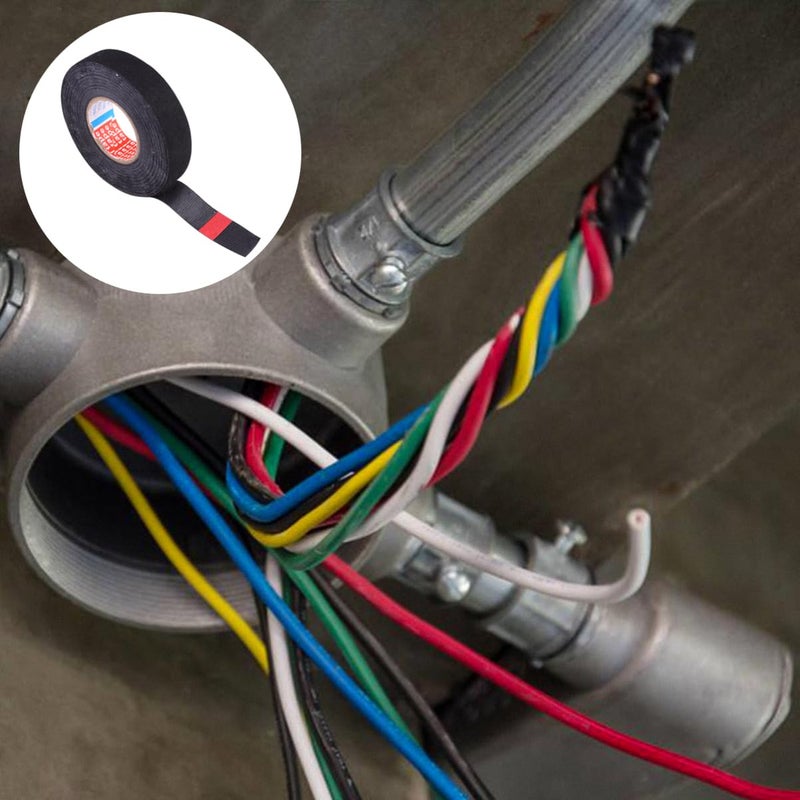 4 Pcs Black Automotive Electrical Insulation Tape 19mm x 15m Waterproof for Car Wire DIY Home Industrial Use - Image 5