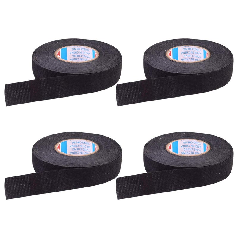 4 Pcs Black Automotive Electrical Insulation Tape 19mm x 15m Waterproof for Car Wire DIY Home Industrial Use - Image 1