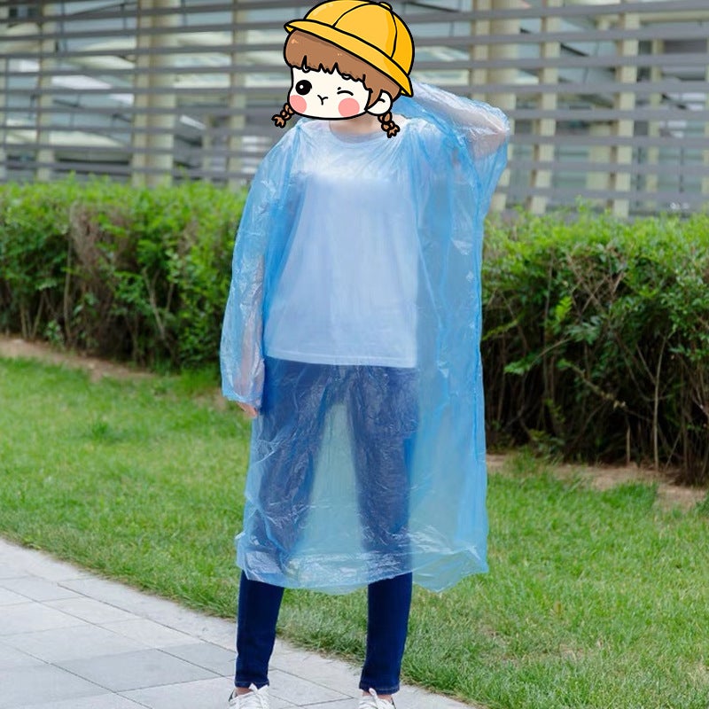 Disposable Raincoat Thickened Men'S And Women'S Transparent Adult Children'S Coat Portable Outdoor Long Full Body Rainstorm-Proof Poncho - Image 4