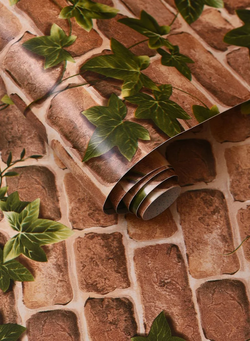 والوبيديا ملصق جداري بنمط طوب ذاتي اللصق لديكور المنزل (45cm*500cm)