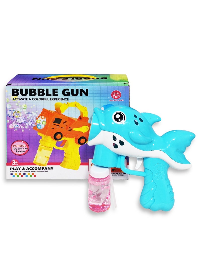 Generic - Dolphin Bubble Gun, fully automatic one-button bubble shooting with refillable bubble bottle and easy to install, suitable for birthday parties, events and daily play in the garden or indoors, stimulate social interaction between children, safe for children 3 years and older - Image 1