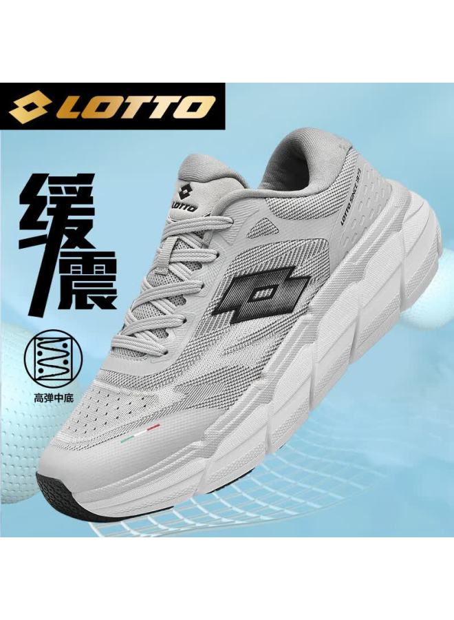Lotto Men's Casual Shoes Spring Carbon Plate Mesh Sports Running Shoes Shock Absorption J1208 Gray Size 41