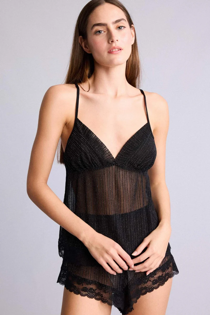 ديفاكتو Regular Fit Strappy 2 Piece Chiffon Set
