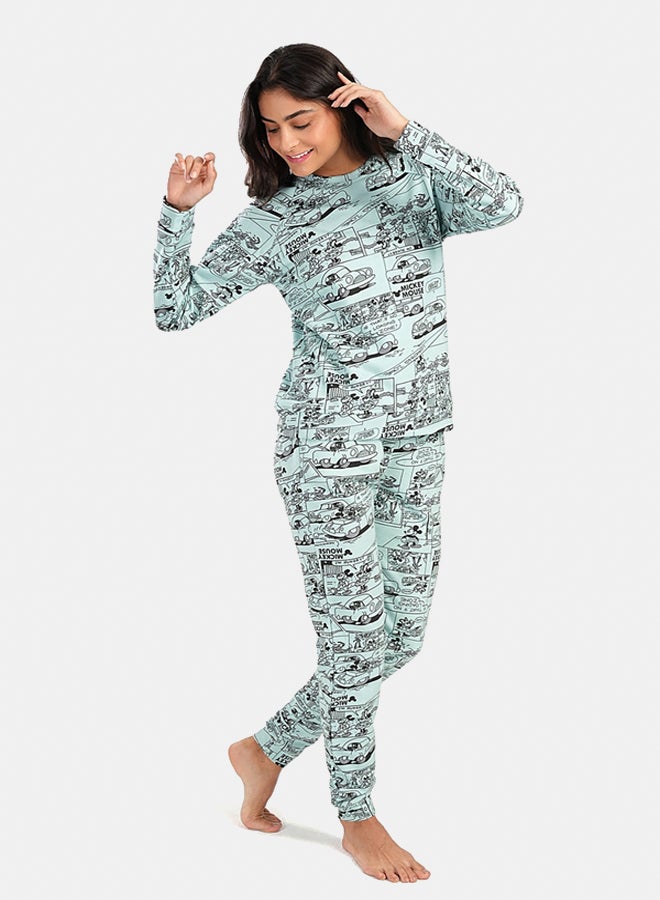 Carina Mickey Mouse Slim Pyjama Set  - Image 1
