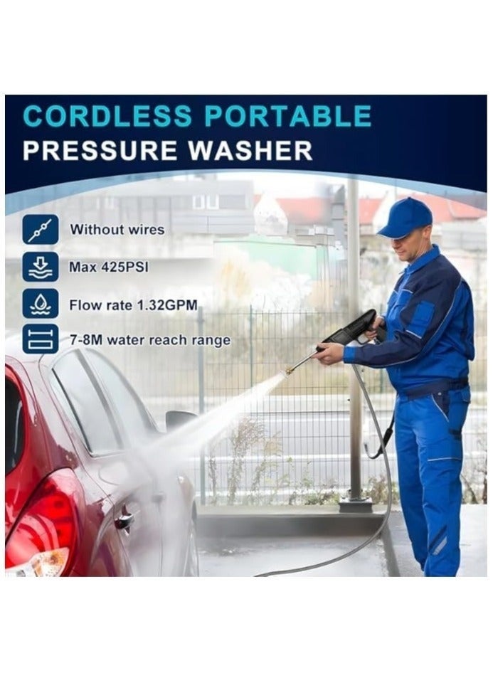 Cordless 68V Portable Pressure Washer – Electric High-Pressure Cleaning Gun with Rechargeable Battery for Car, Floor & Garden Use - Image 2