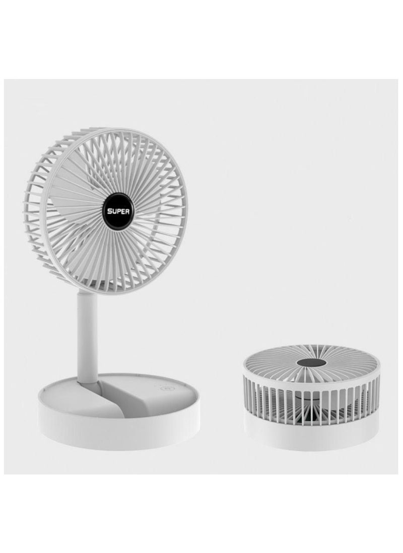 سوبر - مروحة مكتب صغيرة قابلة للطي USB - 3 سرعات صامتة للمنزل/المكتب/غرف النوم | تصميم مضغوط وموفر للطاقة - Image 1
