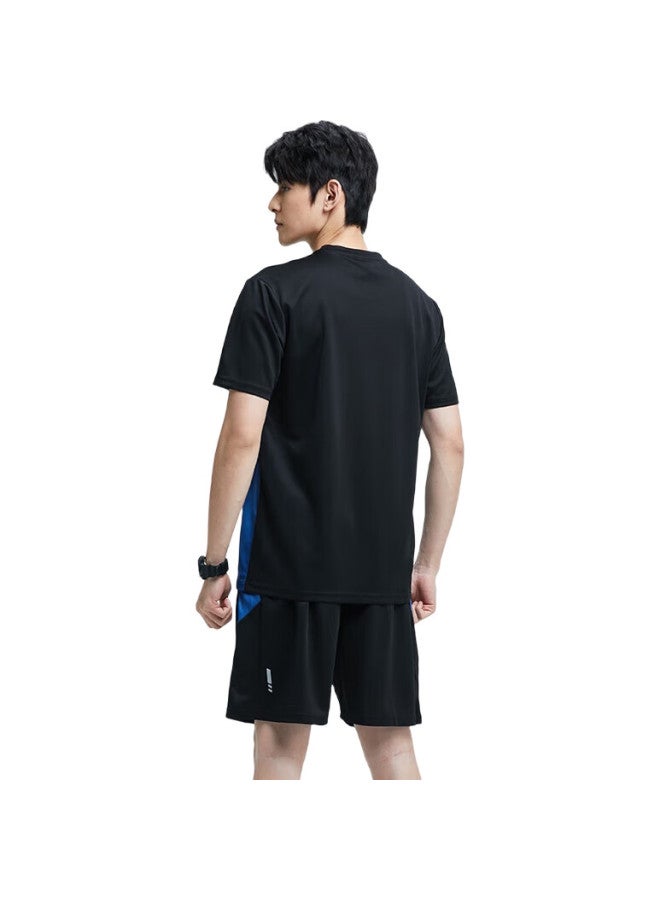 BURUITE Men'S Sports Set, Summer Fitness Clothing, Quick-Dry Short-Sleeve T-Shirt, Basketball And Badminton Training Shorts, Running Gear - Image 3