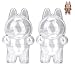 WALLFID 2pcs Clear Figure Display Case with KeychainPlastic Protective Cover for Blind Box FiguresPortable Dustproof Mini Doll Storage BagBlind Box Display Pouch for Fans and Collectors Standing - Image 3