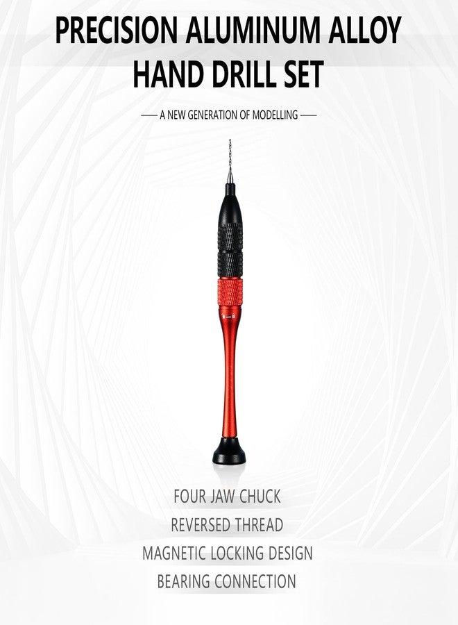 ANSAI Precision Aluminum Alloy Hand Drill Set, Tungsten Steel Drill Bits (0.3mm-1.2mm)10pcs for Hobby Scale Model, Crafts - Image 2